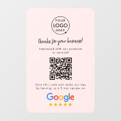 Google Reviews Ruitsticker | QR Code Vinyl Decal (Vel)