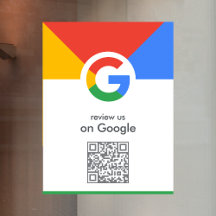 Google Reviews Ruitsticker | QR Code Vinyl Decal
