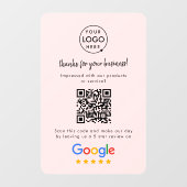 Google Reviews Ruitsticker | QR Code Vinylsticker Raamsticker (Vel)