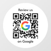 Google Reviews Ruitsticker | QR-code Vinylsticker Raamsticker (Vel)