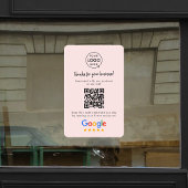 Google Reviews Ruitsticker | QR Code Vinylsticker Raamsticker