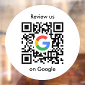 Google Reviews Ruitstickers | QR Code Vinylsticker Raamsticker (Vel 2)