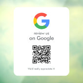 Google Reviews Ruitstickers | QR Code Vinylsticker Raamsticker (Vel 3)
