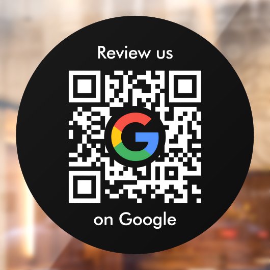 Google Reviews Ruitstickers | QR Code Vinylsticker Raamsticker (Vel 2)