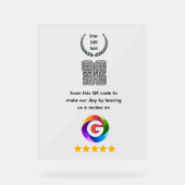 Google Reviews Tabletop Sign | QR Code door Signs (Recto)