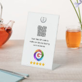 Google Reviews Tafelbord | QR-code Voetstuk Reclamebord Met Voetstuk (Insitu)