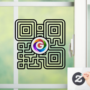 Google Reviews-vensterfolie QR-code vinyl Raamsticker