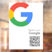 Google Reviews Vensterfolie | QR-code Vinylsticker Raamsticker (Vel 2)
