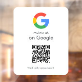 Google Reviews Venstersticker | QR Code Vinyl Deca Raamsticker (Vel 2)