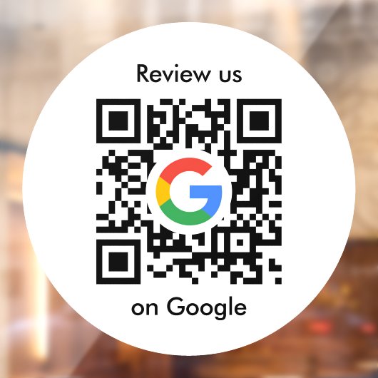 Google Reviews Venstersticker | QR-code Vinylstick Raamsticker (Vel 2)