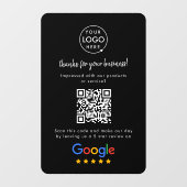 Google Reviews Venstersticker | QR-code Vinylstick Raamsticker (Vel)