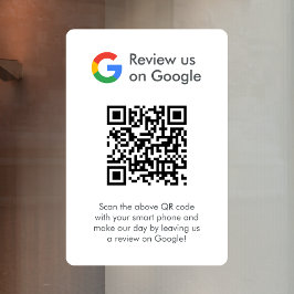 Google Reviews Venstersticker | QR-code Vinylstick Raamsticker