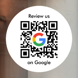 Google Reviews Venstersticker | QR-code Vinylstick Raamsticker