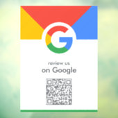 Google Reviews Venstersticker | QR-code Vinylstick Raamsticker (Vel 3)
