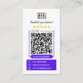 Google Reviews | Zakelijke beoordeling Ons Paarse Visitekaartje (Voorkant)