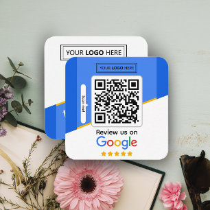 Google Reviews Zakelijke beoordelingslink QR-cod Vierkante Visitekaartje