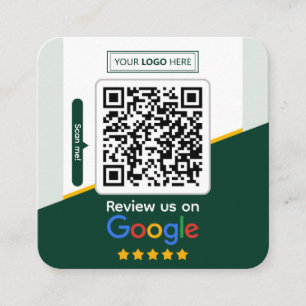 Google Reviews Zakelijke beoordelingslink QR-cod Vierkante Visitekaartje