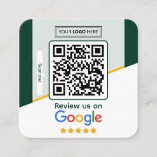 Google Reviews Zakelijke beoordelingslink QR-cod Vierkante Visitekaartje