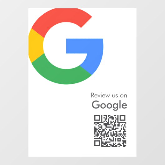 Google Reviews | Zakelijke reviewlink QR-code Raamsticker (Vel)
