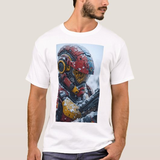 Google robot gepantserde T-shirt (Voorkant)