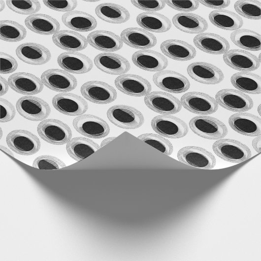 Googly eye-patroon - transparant cadeaupapier (Hoek)
