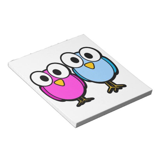 GOOGLY EYED BIRD FRIENDS NOTITIEBLOK (Schuin)