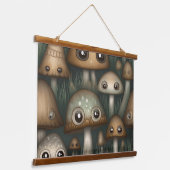 Googly Eyed Garden Botanical Hangend Wandkleed (Gebogen)