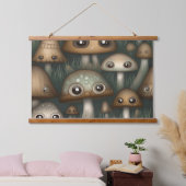Googly Eyed Garden Botanical Hangend Wandkleed (Slaapkamer)