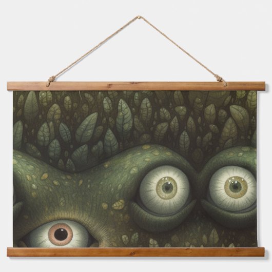 Googly Eyed Garden Botanical Hangend Wandkleed (Voorkant)