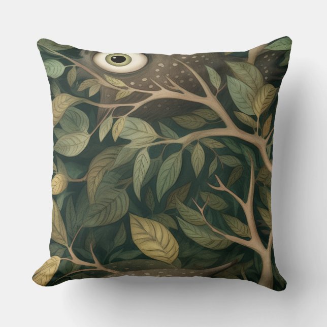 Googly Eyed Garden Botanical Kussen (Voorkant)