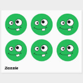 Googly Eyed Green Monster Sticker (Vel)