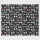 Googly Eyes kerstpapier Cadeaupapier (Vlak)