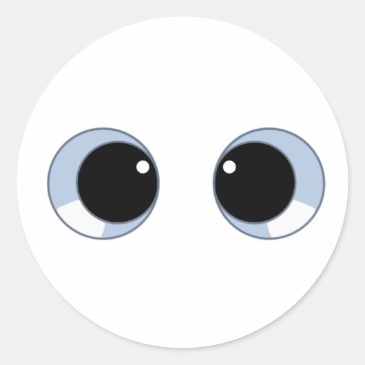 Googly Eyes Ronde Sticker (Voorkant)
