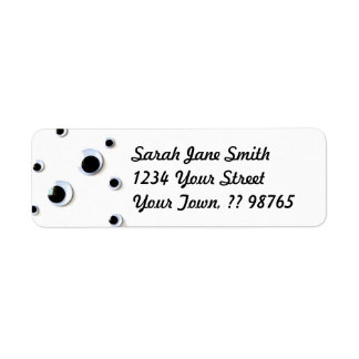 Googly Eyes Zwart-Wit Custom Etiket