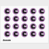 Googly Letter G Classic Round Sticker (Vel)