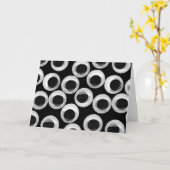 Googly oogpatroon – zwart kaart (Gele Bloem)