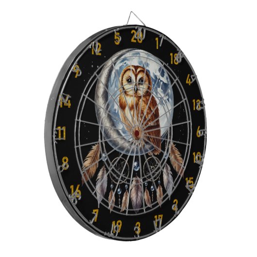 Gooi als een uil-ster dartbord (Voorkant Links)