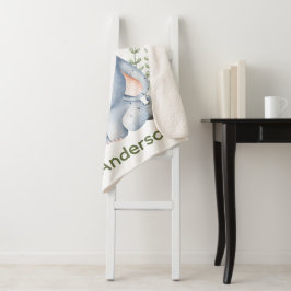 Gooi baby olifant sherpa deken voor Baby