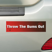 Gooi de Bums uit Bumpersticker (Op auto)