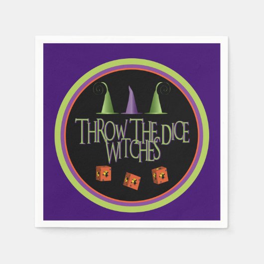 Gooi de Dice Witches Bunco Napkins Servetten (Voorkant)