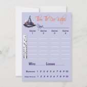 Gooi de dobbelstenen heksen Halloween scorecard Bu Kaart (Voorkant)