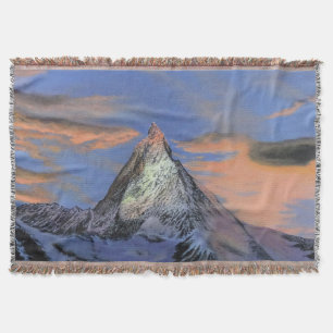 Gooi deken - "De Matterhorn bij zonsondergang"