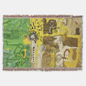 Gooi Deken Funky Dancing Man Pattern Green (Voorkant)