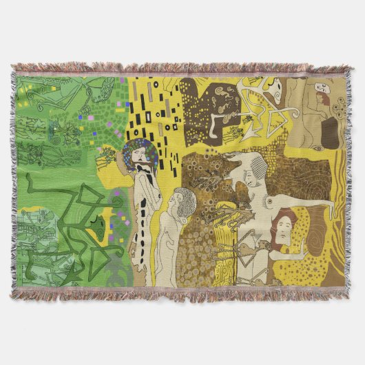 Gooi Deken Funky Dancing Man Pattern Green (Voorkant)