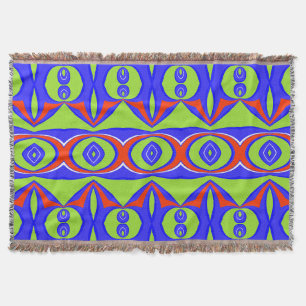 Gooi Deken Modern groen rood blauw stof patroon
