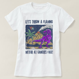 Gooi een vlammende meteoor naar alvleesklierkanker t-shirt