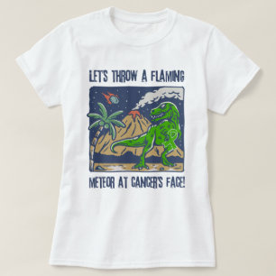 Gooi een vlammende meteoor naar leverkanker Grappi T-shirt