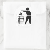 Gooi fascisten weg ronde sticker (Tas)
