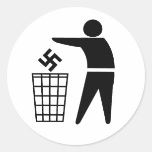 Gooi fascisten weg ronde sticker