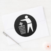 Gooi fascisten weg ronde sticker (Envelop)